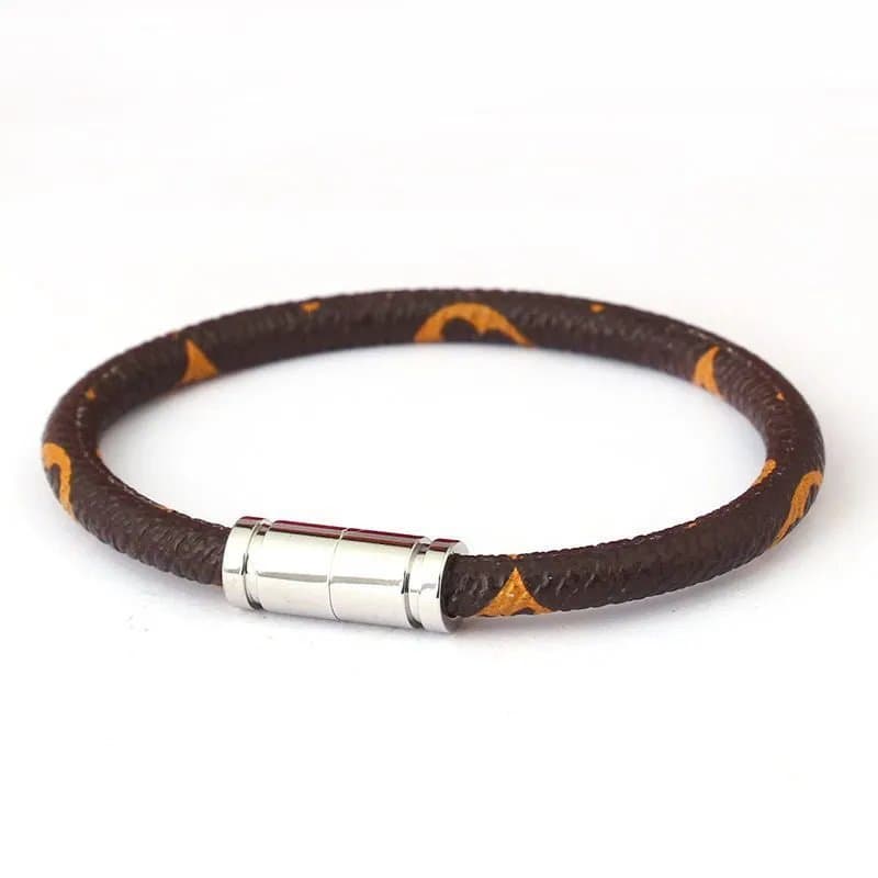 Louis Vuitton Monogram Rope Bracelet Brown with Orange Monogram