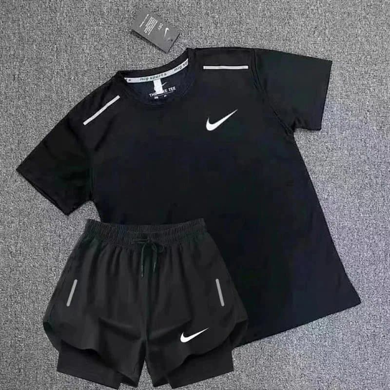 Nike Pro Top Solid White — 黑色套装3