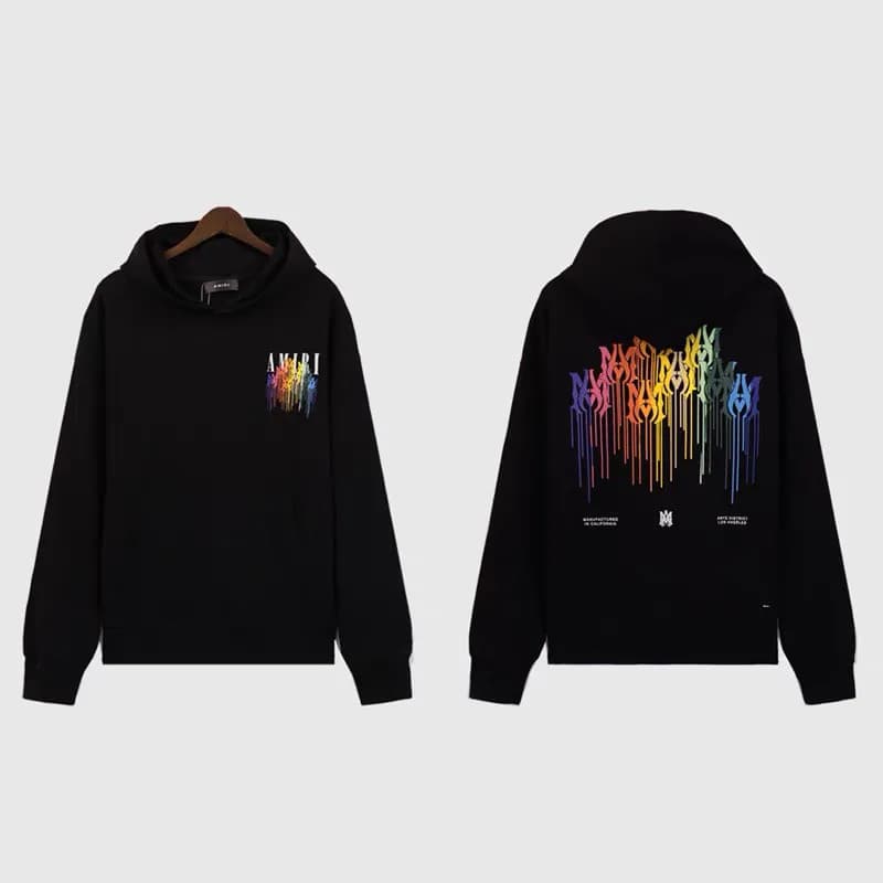 Amiri Hooded Sweatshirt Distressed Logo — 5878黑色