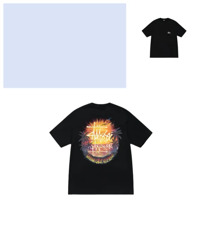 Stüssy Graphic Tee Sunset Palm Print