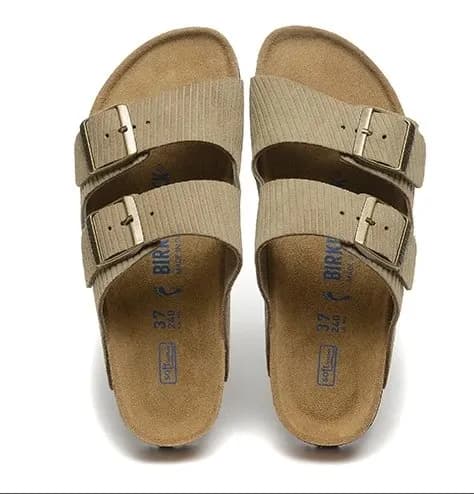 Birkenstock Arizona Mule Suede — 拖鞋条纹绒面