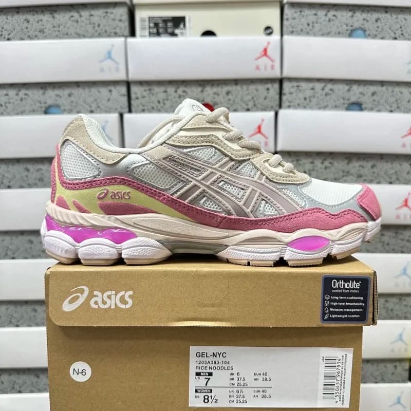 Asics GEL-NYC White Grey — 1203A383-104 粉白