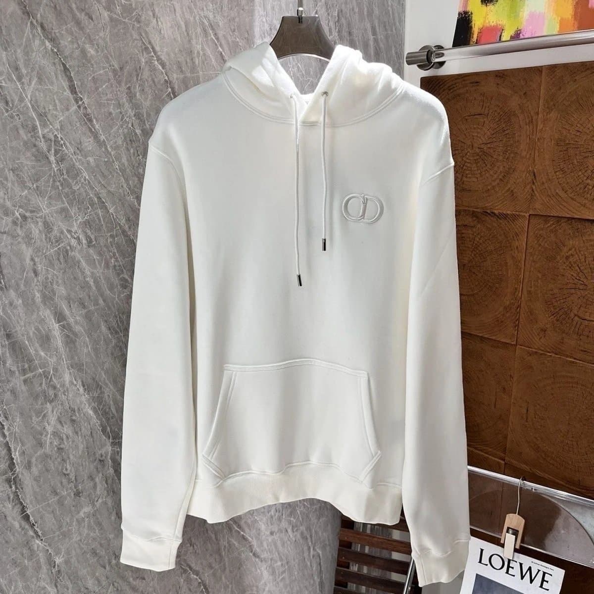 Dior Polo Shirt CD Logo — 连帽卫衣-白色
