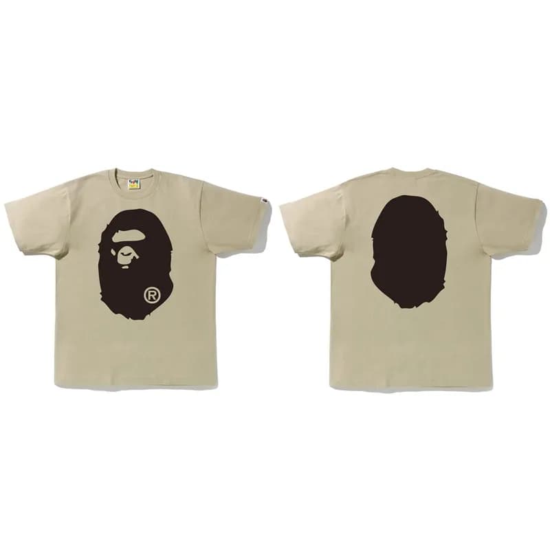 BAPE Ape Head Tee Camo Ape Logo — 757 apricot