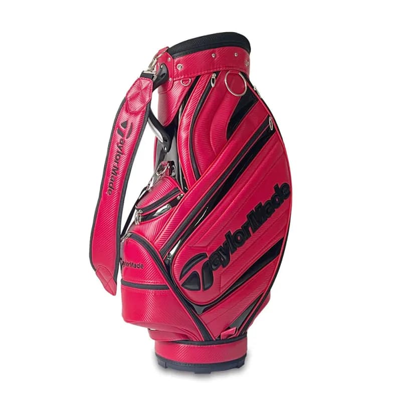 Golf Staff Bag Carbon Fiber Texture — 普通红
