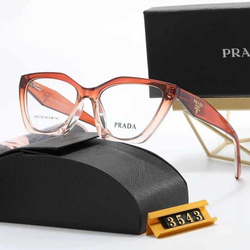 Prada Sunglasses Rectangular Frame with Triangle Logo — 060104016-2