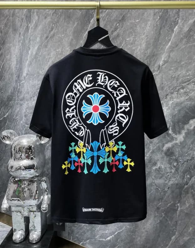 Chrome Hearts Cross Logo Tee Multi-Color Cross Print