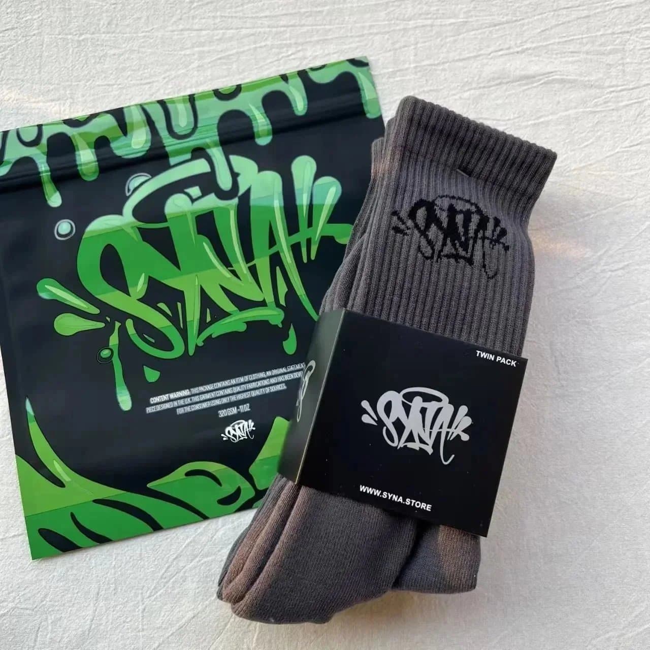Sp5der Socks Graffiti Logo — One Size（均码） · DD101076008（2 pairs with bags）
