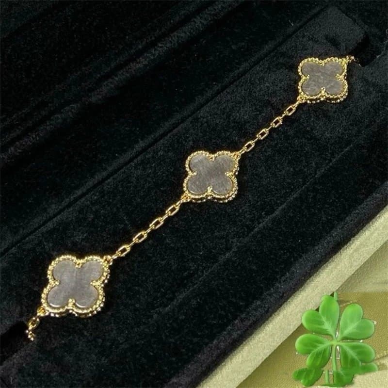 Van Cleef & Arpels Alhambra Bracelet Three Motifs — A12高版本金色灰