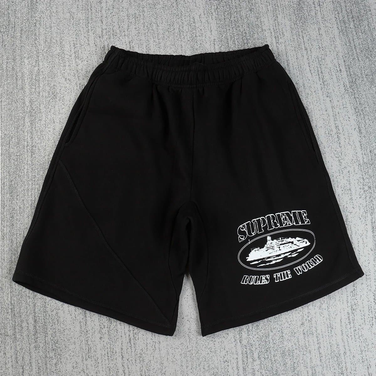 Corteiz Logo Shorts Pink Script — CD6601黑色SUP