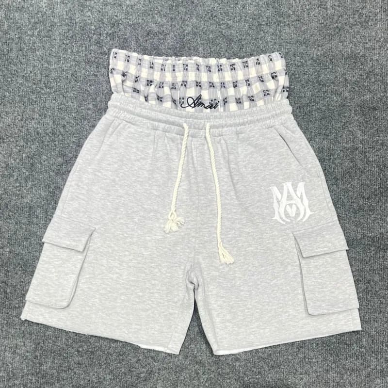 Amiri Cargo Shorts Checkered Waistband