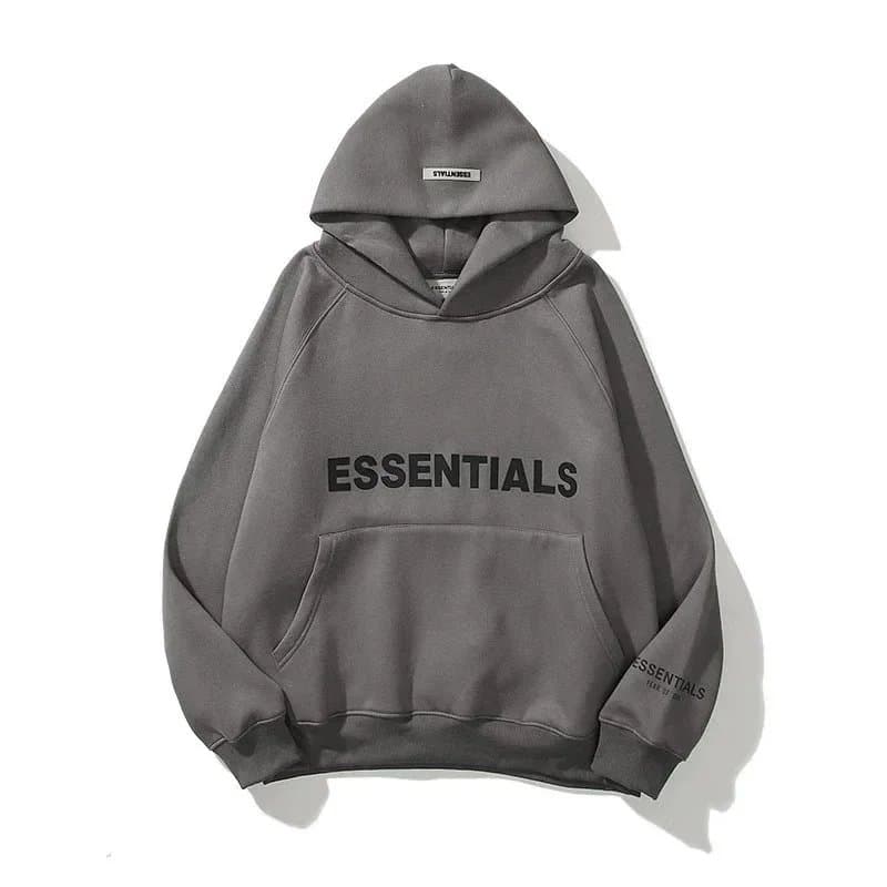 Fear of God Essentials Hooded Sweatshirt Essentials Logo — 58灰色连帽