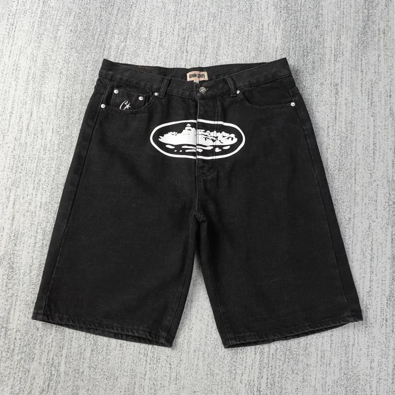 Corteiz Denim Shorts Pickle Logo
