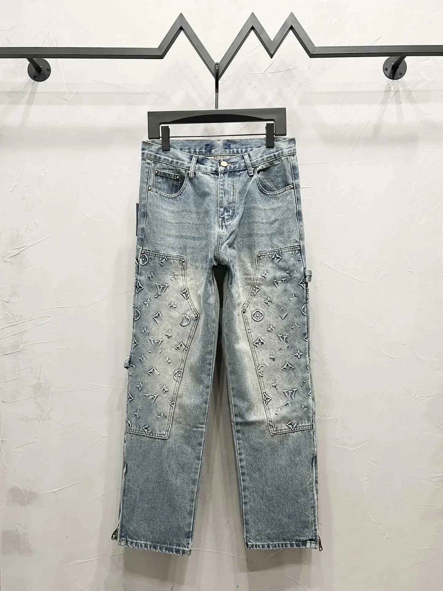 Louis Vuitton Cargo Jeans Monogram-Embossed