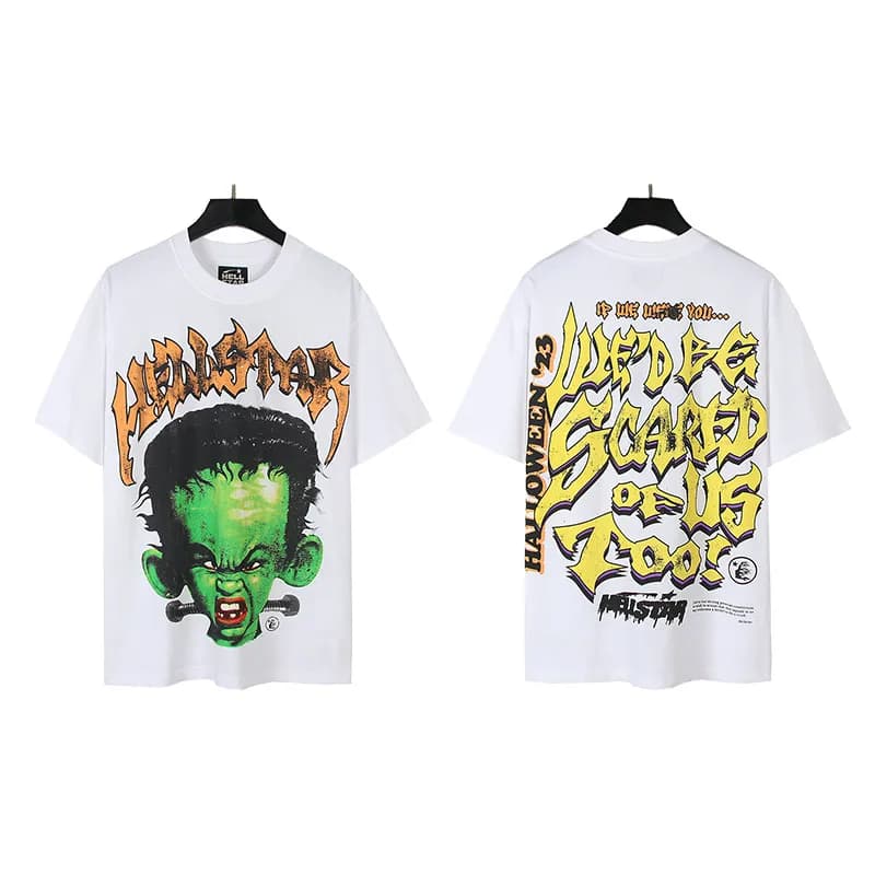 Palm Angels Graphic Tee Hellstar Records Print — 502白色