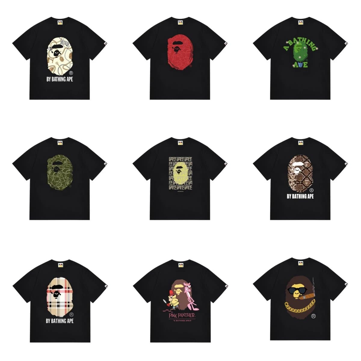 BAPE Ape Head Tee Cigar Ape — 167白黄