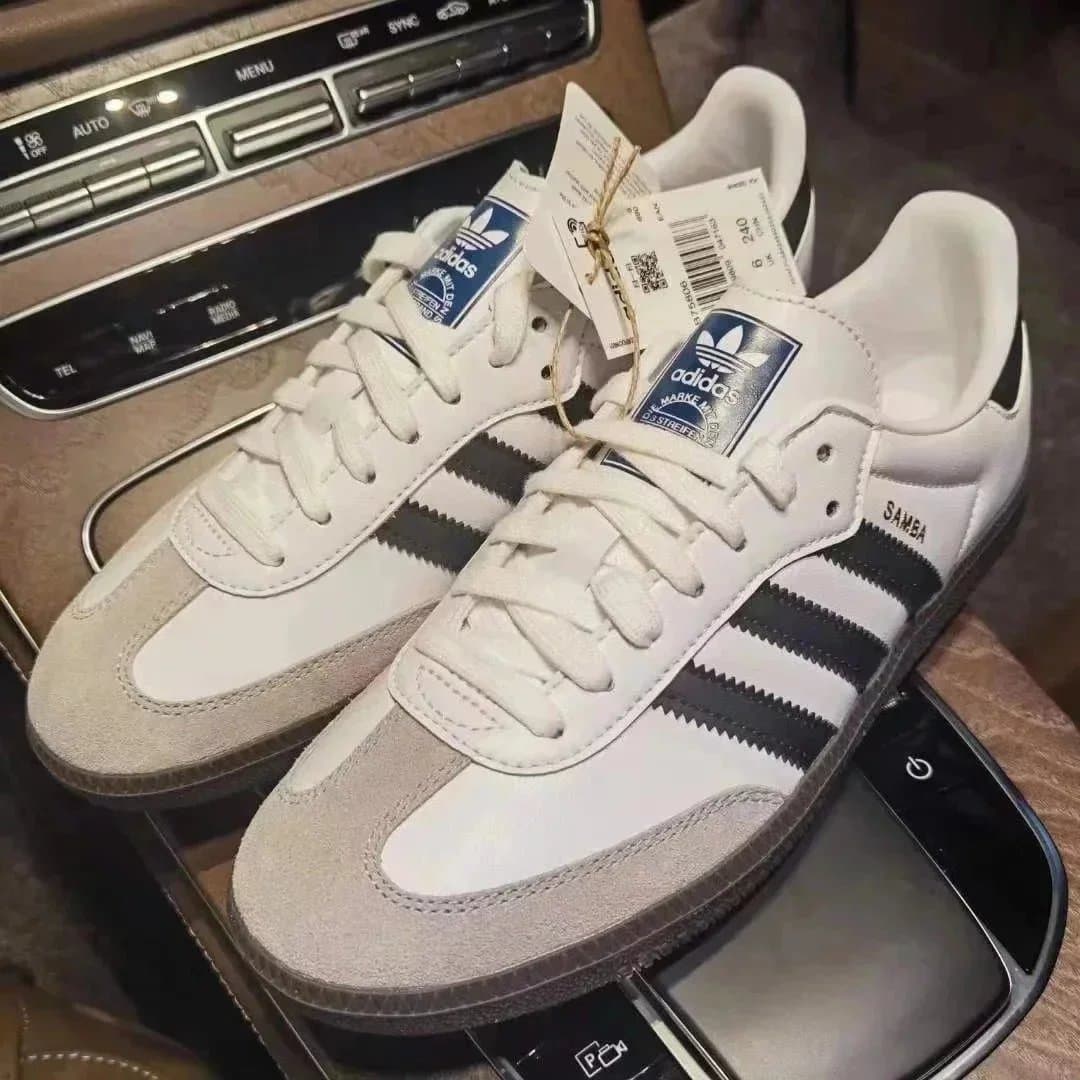 Adidas Samba White/Green — XC版本 · AD桑巴 B75806黑白