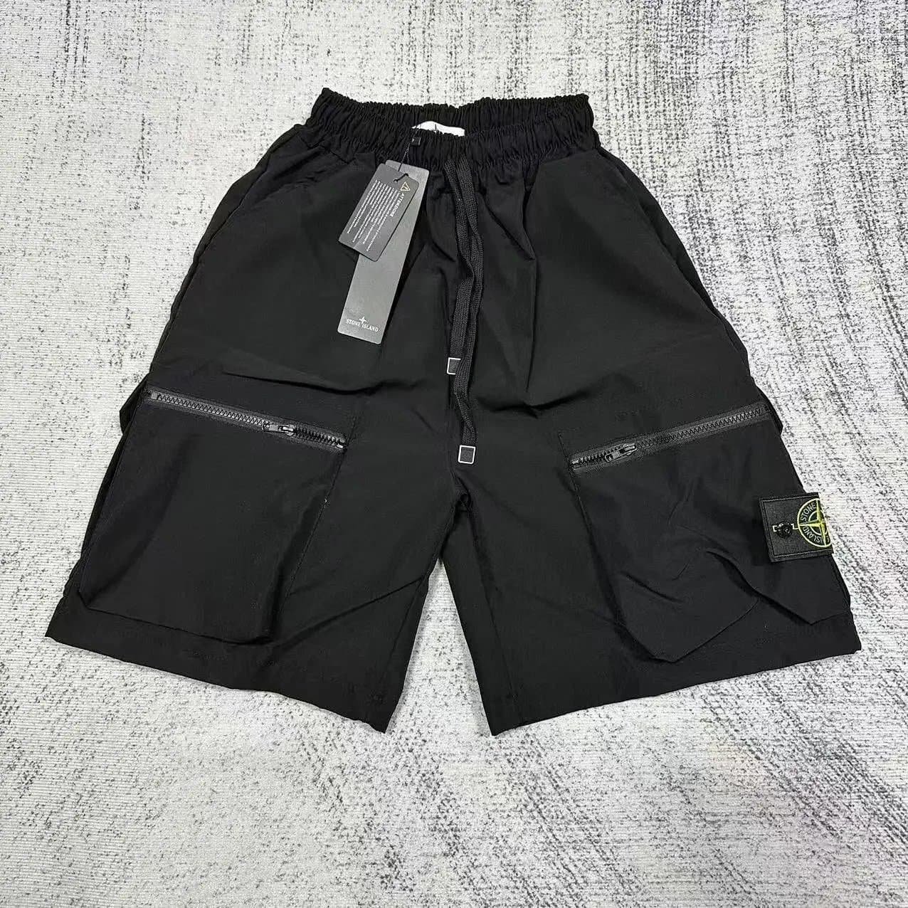 Stone Island Track Shorts Logo Patch — 1017018CC