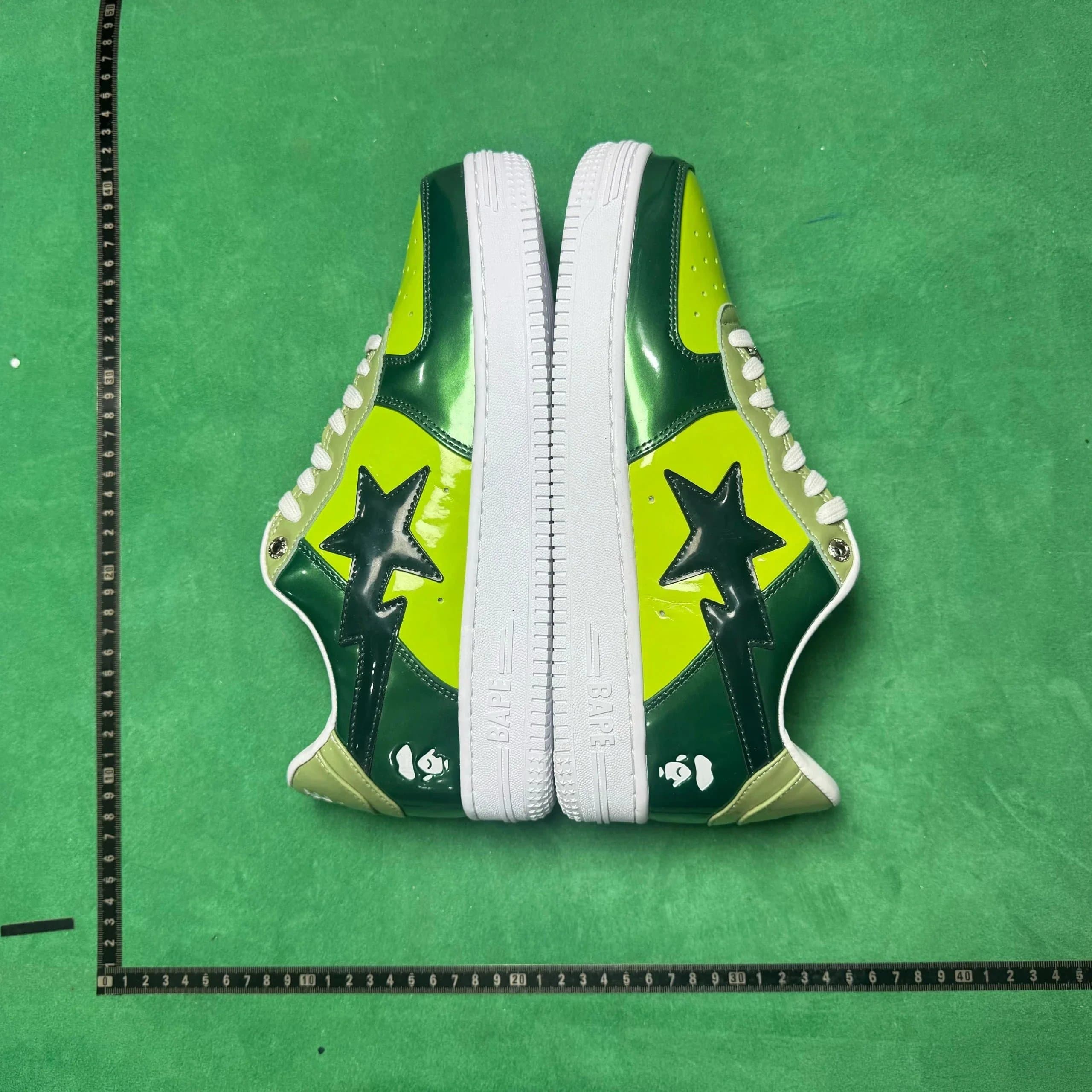 BAPE Star Logo Sneaker Neon Green Patent
