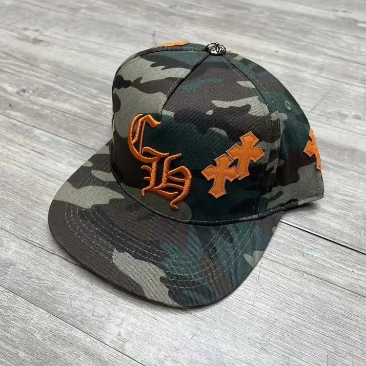 Chrome Hearts Snapback Cap Camo Cross Logo