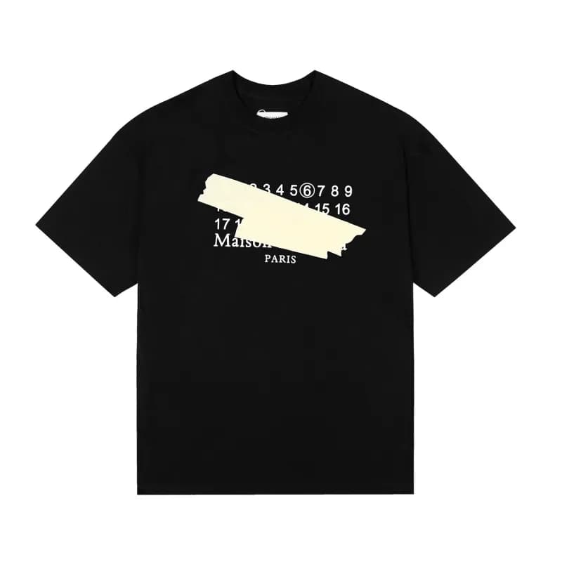 Maison Margiela Numbered Patch Tee Black Patch Print — 黑色42