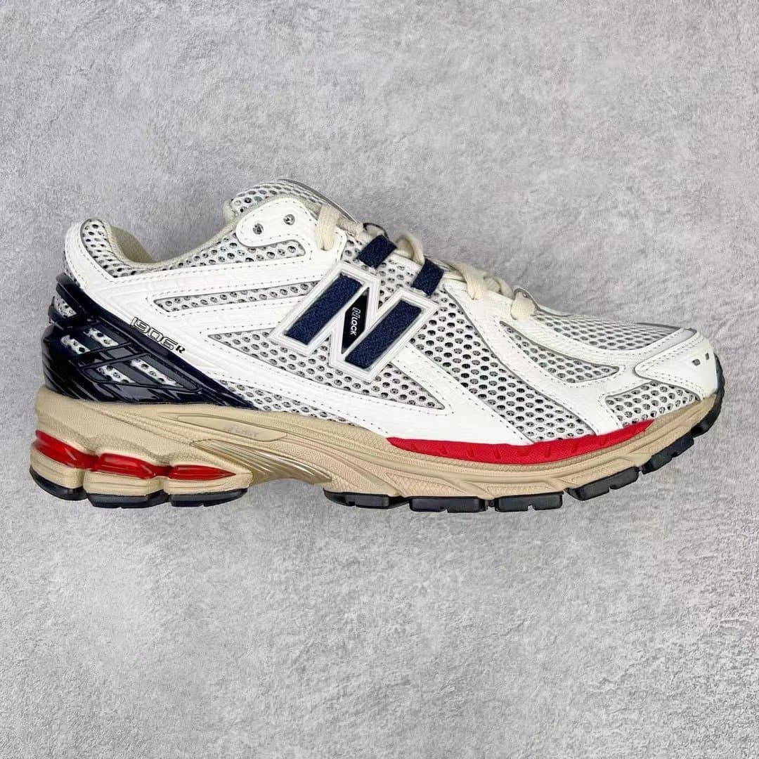 New Balance 9060 Silver Mesh — 白蓝红