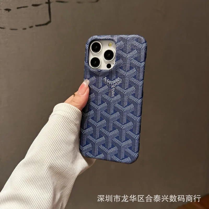 Goyard Phone Case Chevron Pattern
