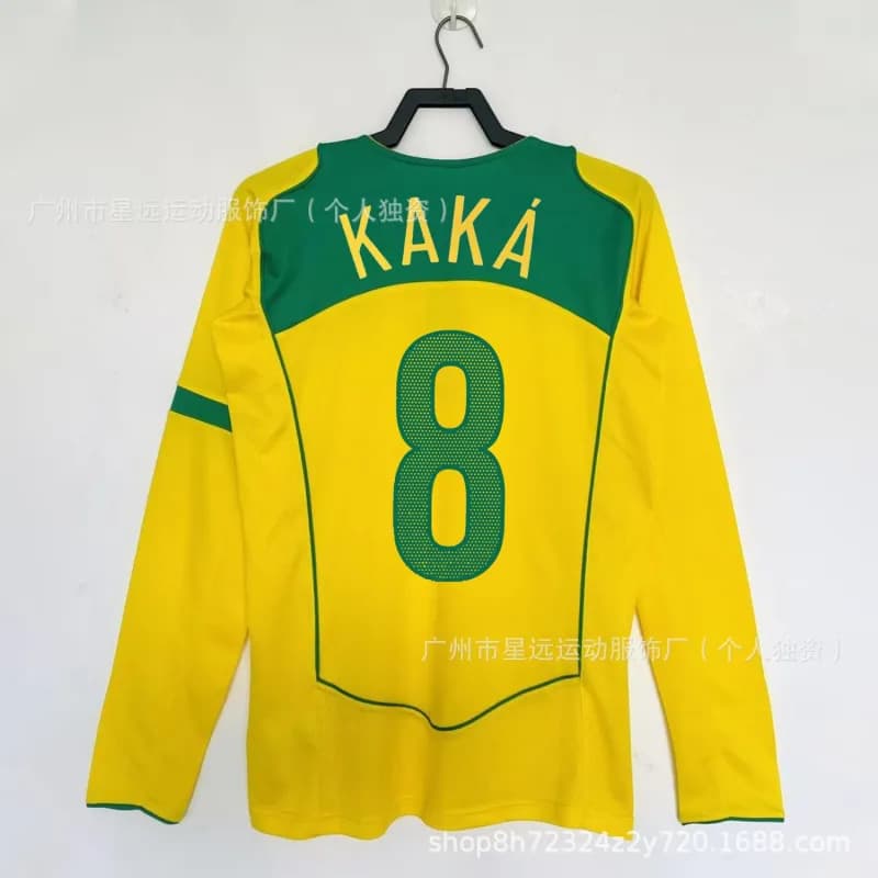 Nike Brazil National Team Jersey Home Kit — 04巴西主场长袖8号