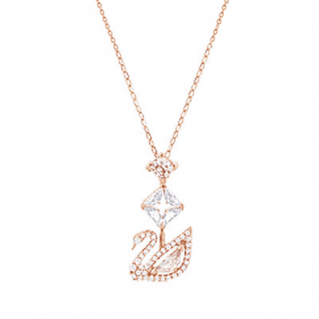 Swarovski Swan Pendant Crystal-Embellished