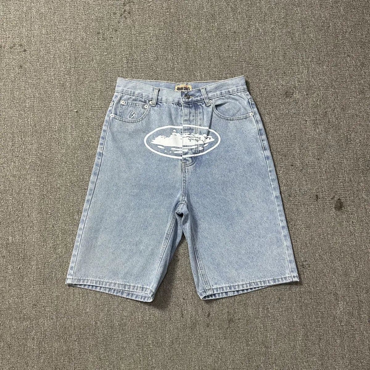 Denim Tears Denim Shorts Cloud Print