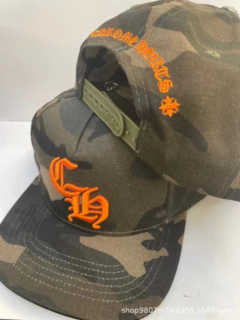 Chrome Hearts Snapback Cap Cross & CH Logo Embroidery — 9 camouflage colors