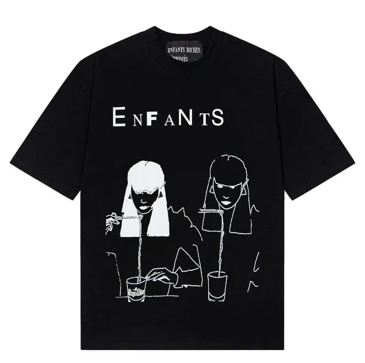 Anti Social Social Club Graphic Tee Enfants Riches Déprimés Print — Er147 black