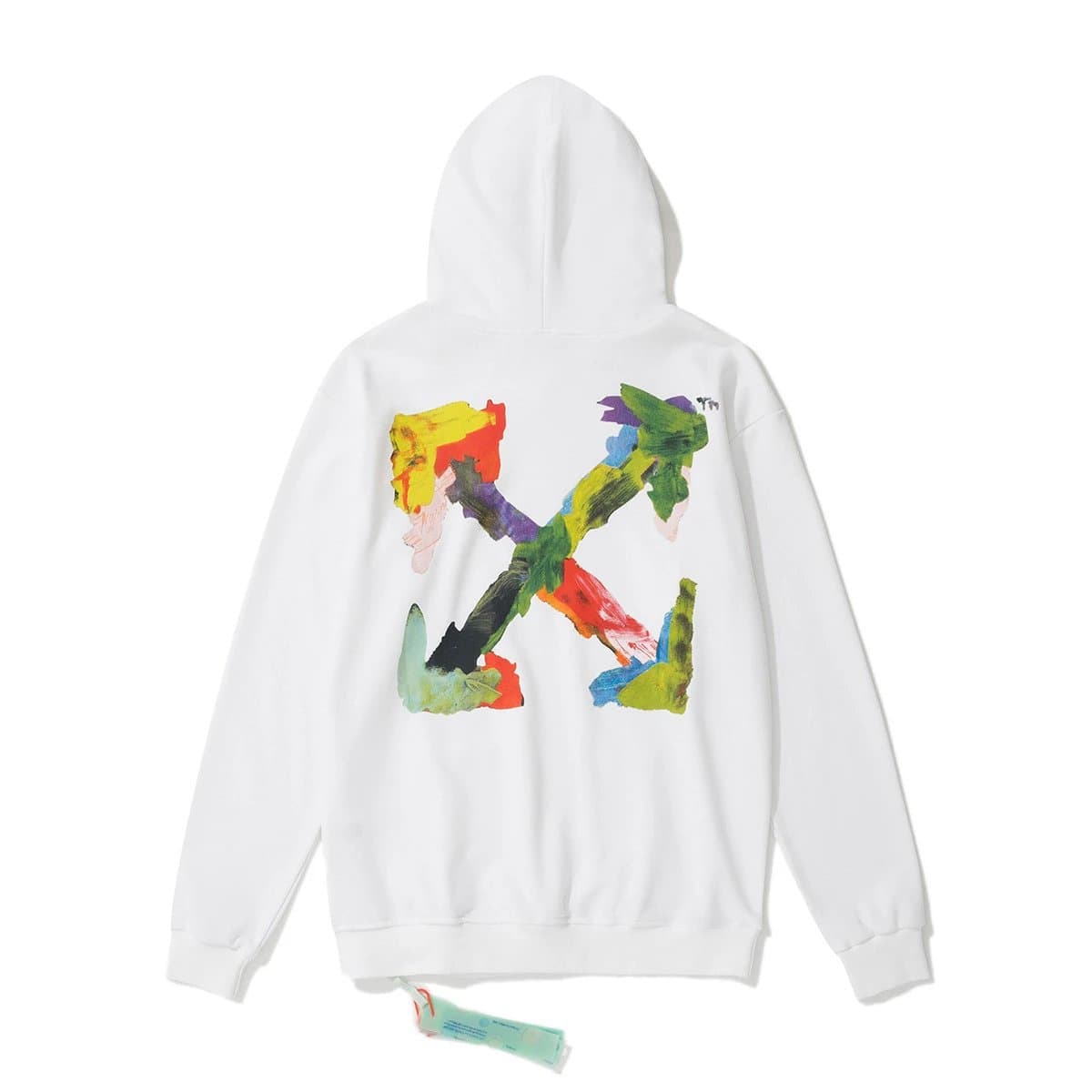 Off-White Hooded Sweatshirt Diagonal Arrow Print — 873白色