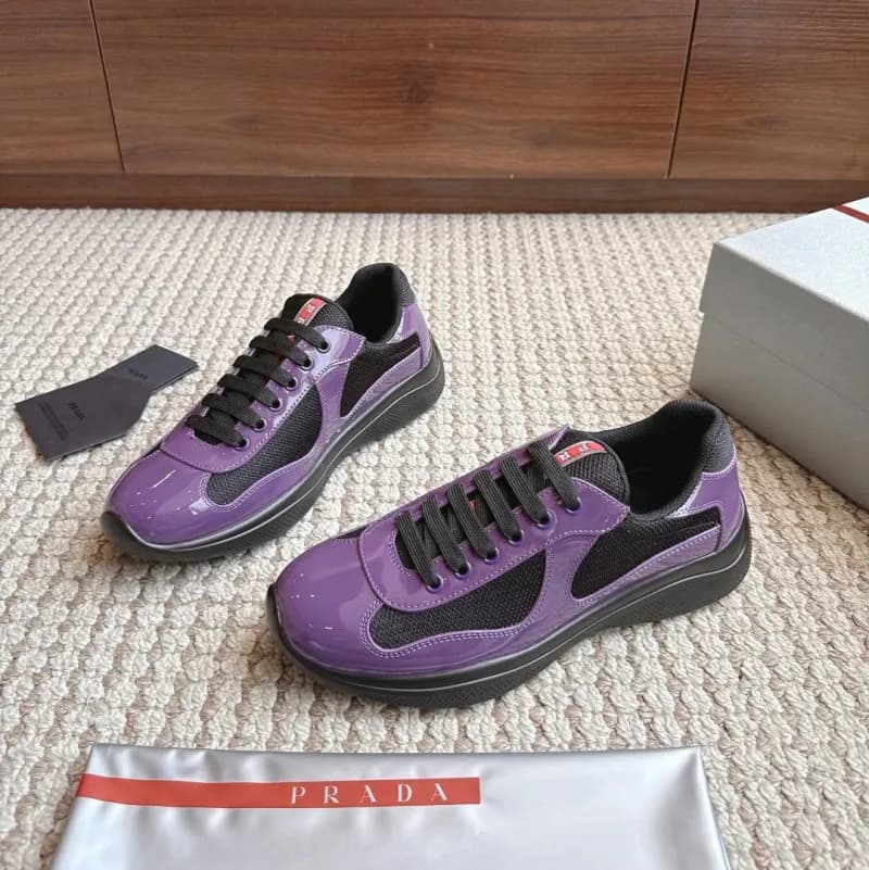 Prada Linea Rossa Sneaker Light Blue Mesh and Patent — P23