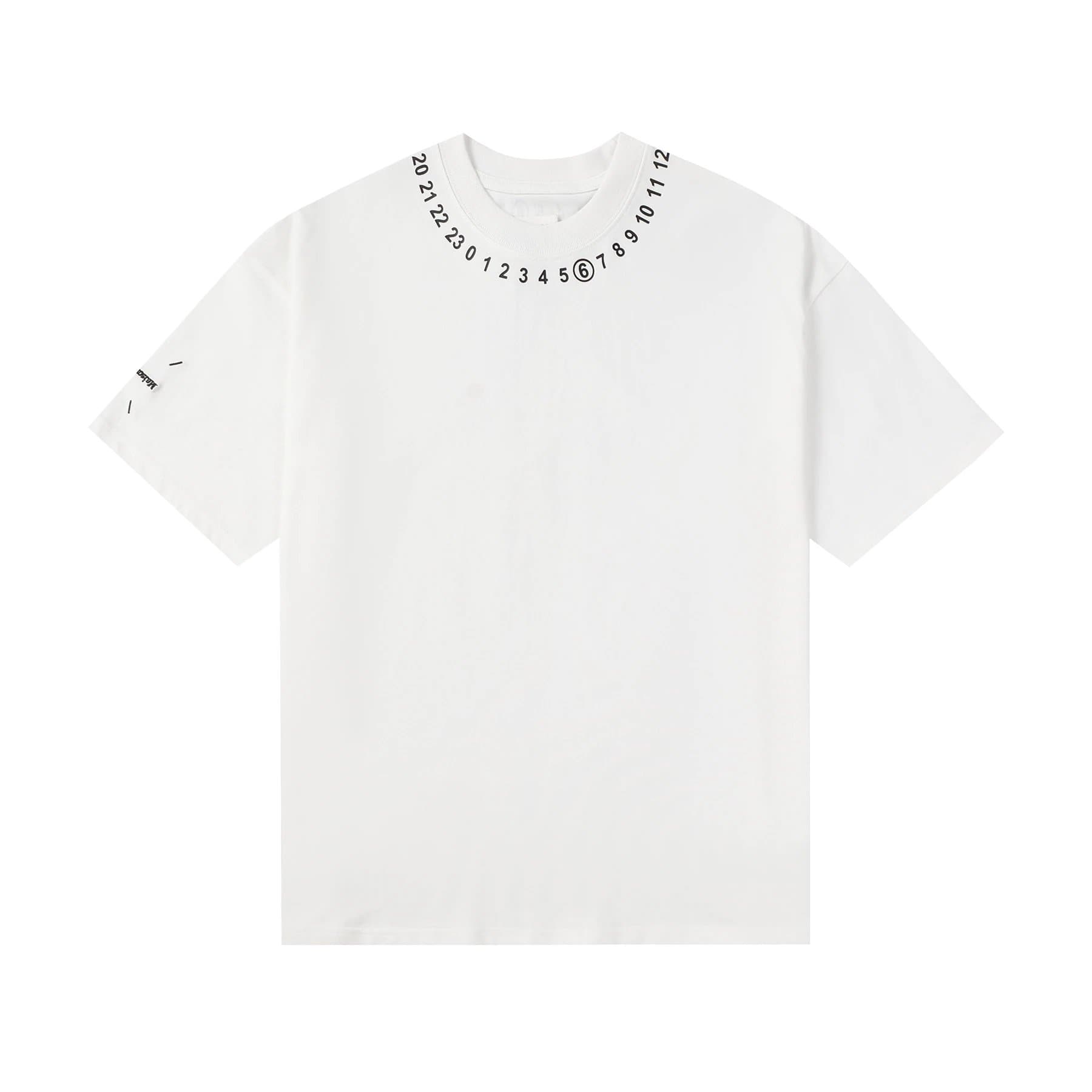 Maison Margiela Numbered Neck Tee White Numerals — 697白色