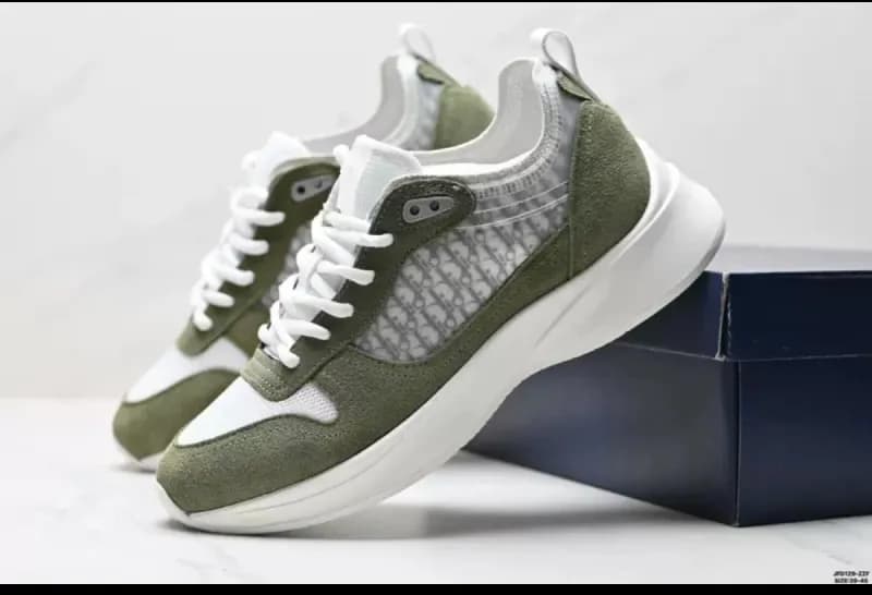 Dior B23 Low Olive Green Monogram