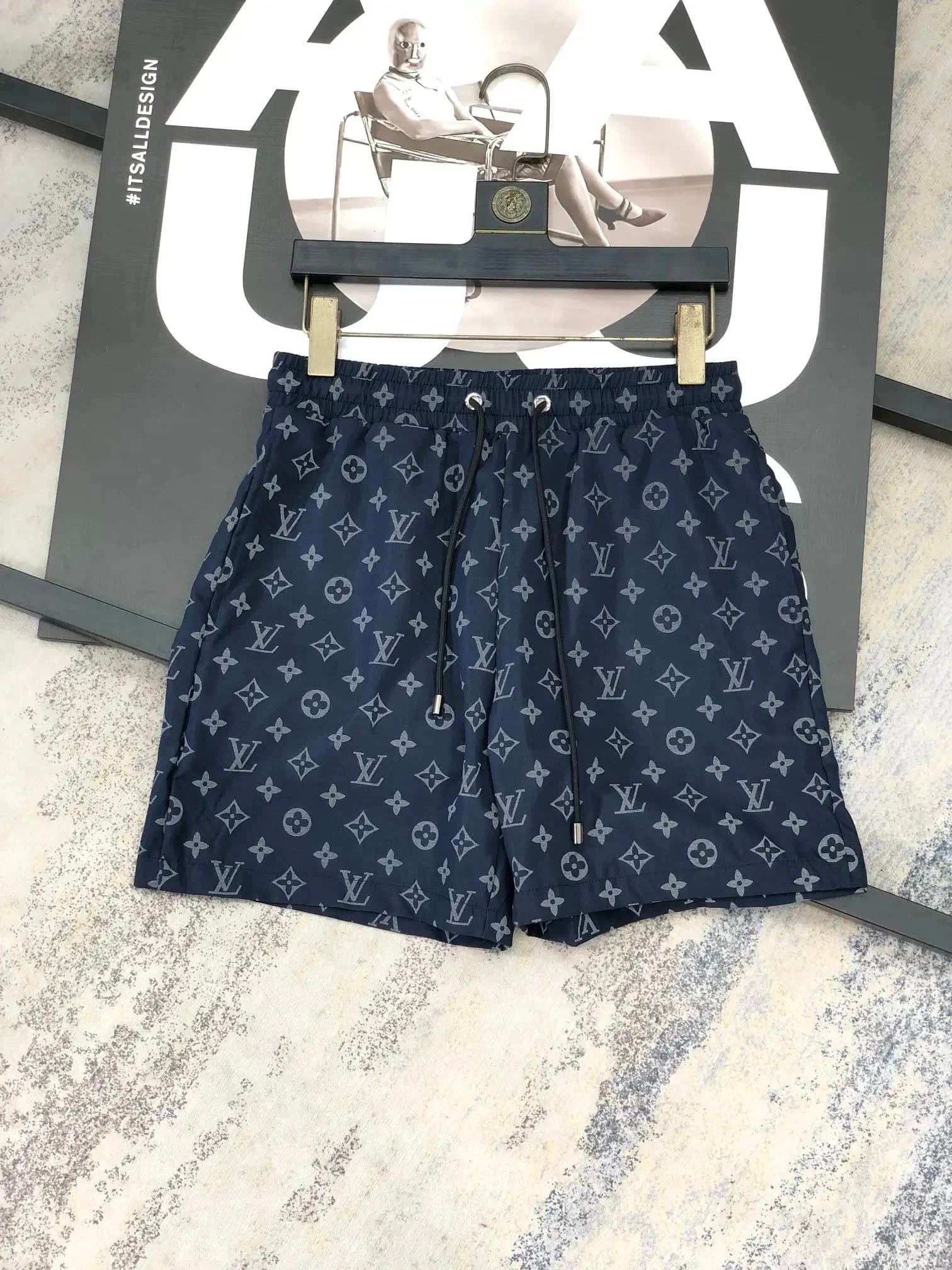 Louis Vuitton Monogram Swim Shorts Navy with Grey Monogram