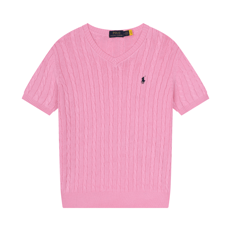 Polo Ralph Lauren Cable Knit Polo Navy — 605粉色