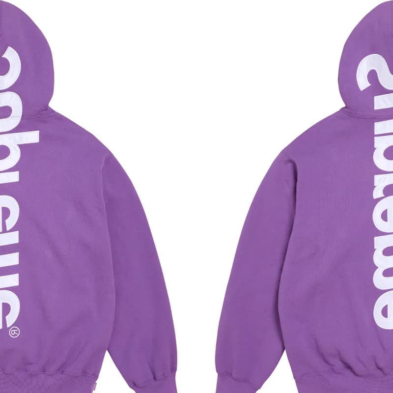 Supreme Box Logo Hooded Sweatshirt Purple