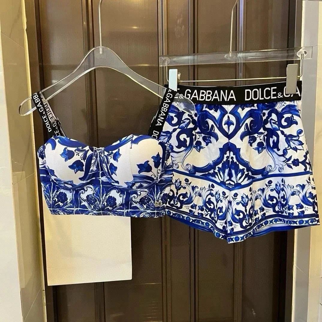 Dior Triangle Bikini Set Solid White — 030340037