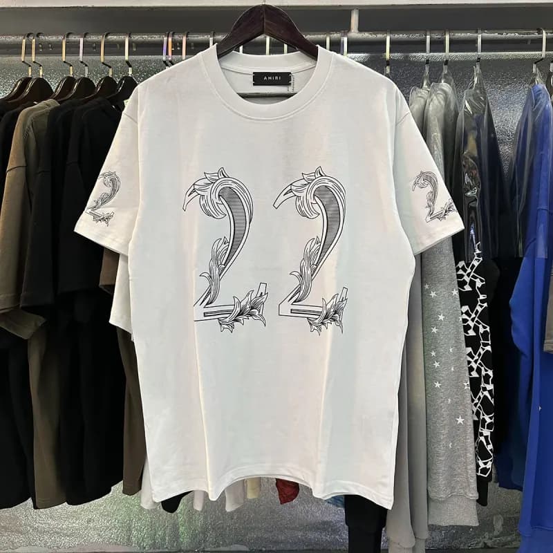 Amiri Graphic Tee Signature Script — 959 white
