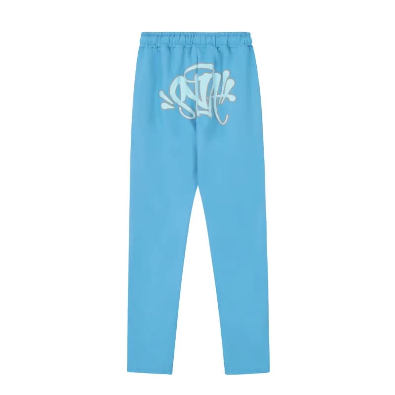 Supreme Hoodie and Shorts Set Graffiti Logo — 蓝色长裤