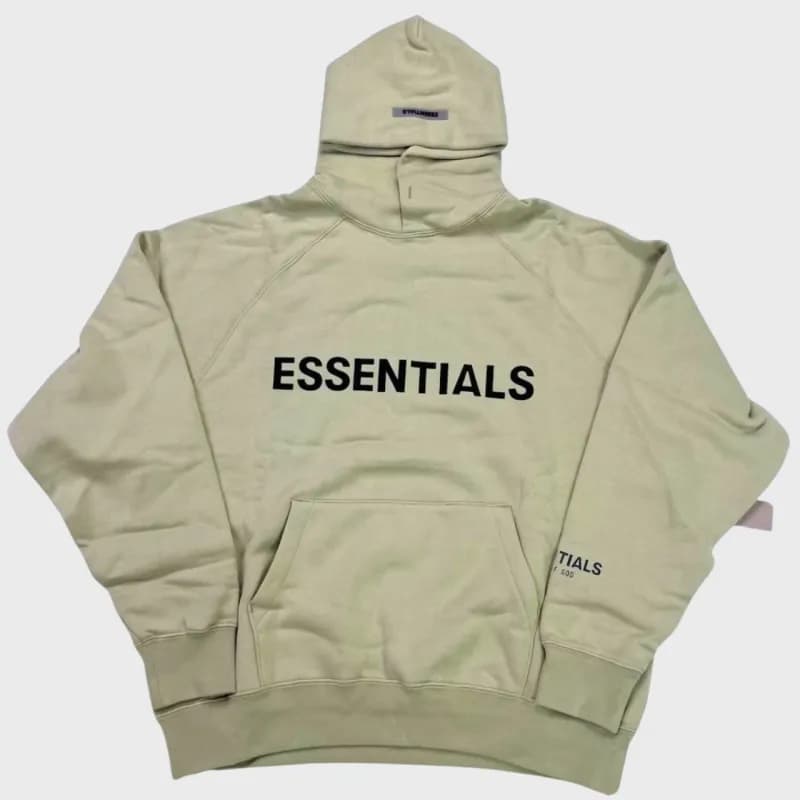 Fear of God Essentials Essentials Hoodie Black — Eh13 -Dark Khaki Sage