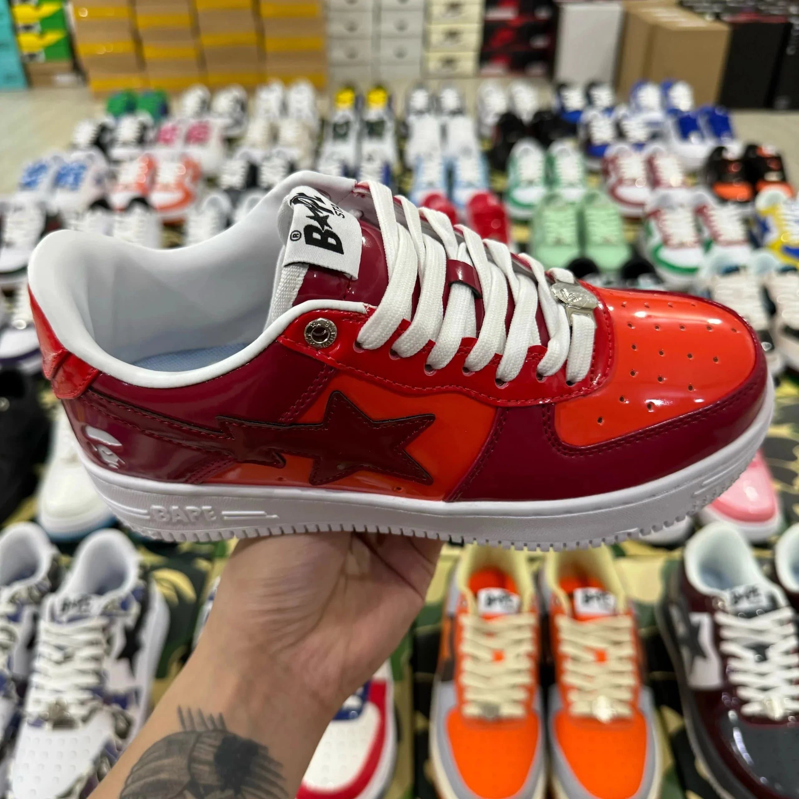 Bape Sta Star Logo — 红漆皮