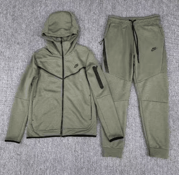 Nike Tech Fleece Hoodie and Joggers Olive