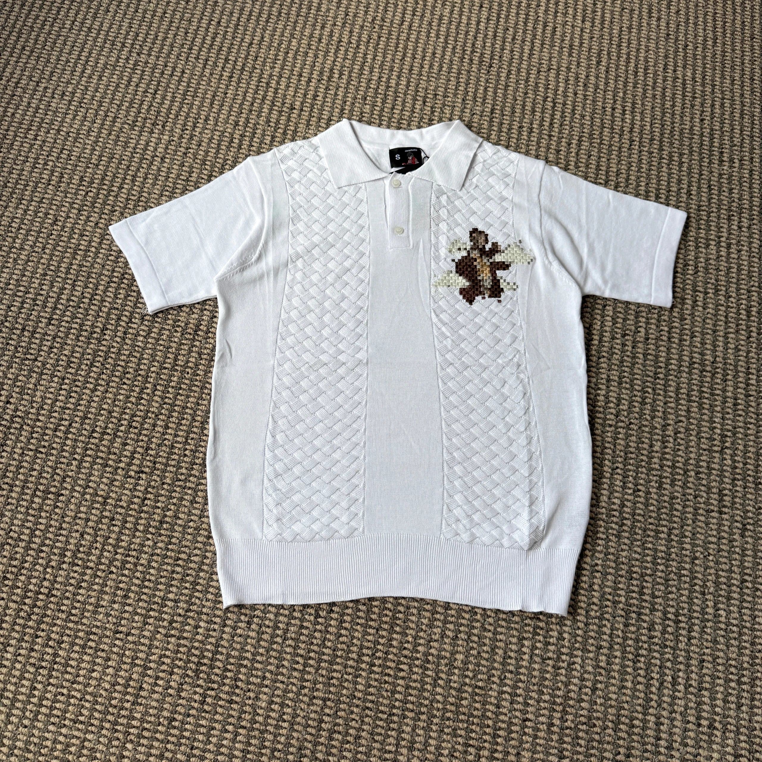 Dior Polo Shirt Woven Panel with Embroidered Motif