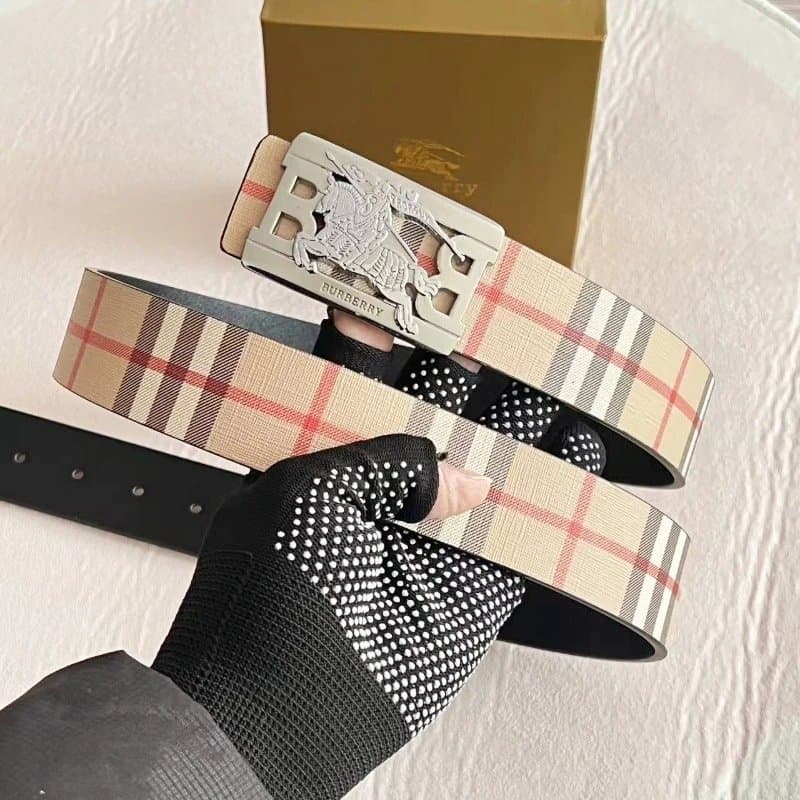 Burberry Equestrian Knight Belt Classic Check