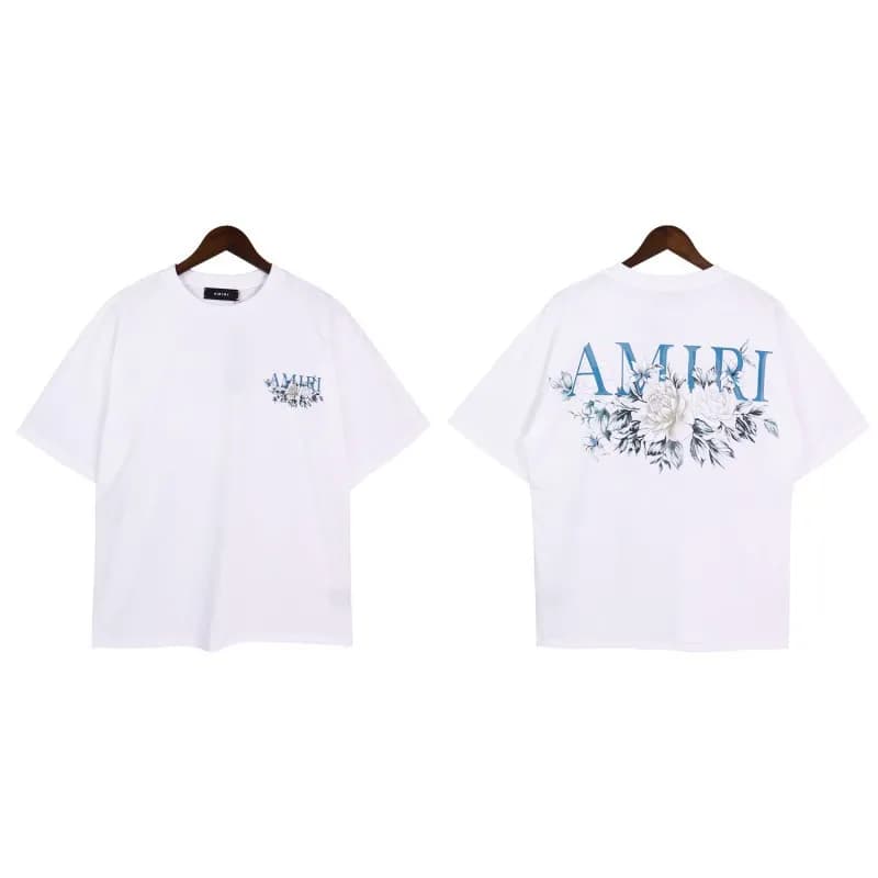 Amiri Logo T-Shirt Embroidered Script — 2169 白