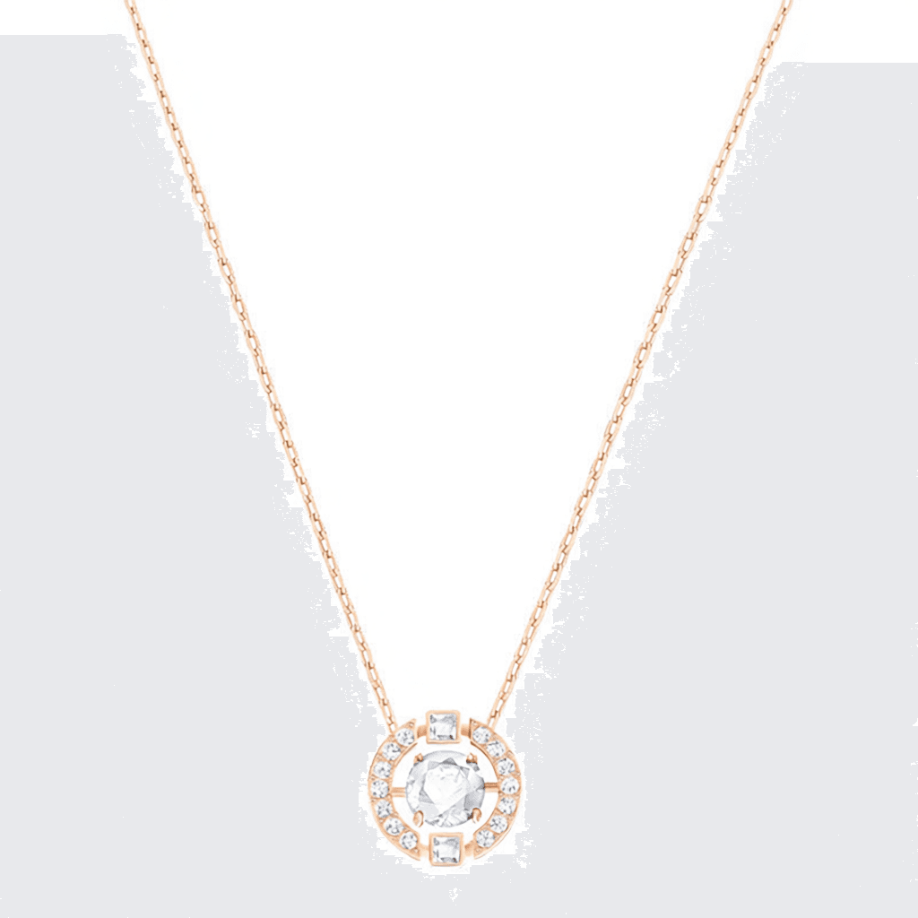 Van Cleef & Arpels Alhambra Pendant Double Motif with Diamonds — 灵动玫瑰金白钻项链