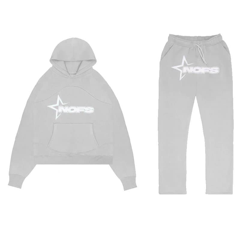 Hellstar Jogger Pants All-Over Logo — 灰色套装